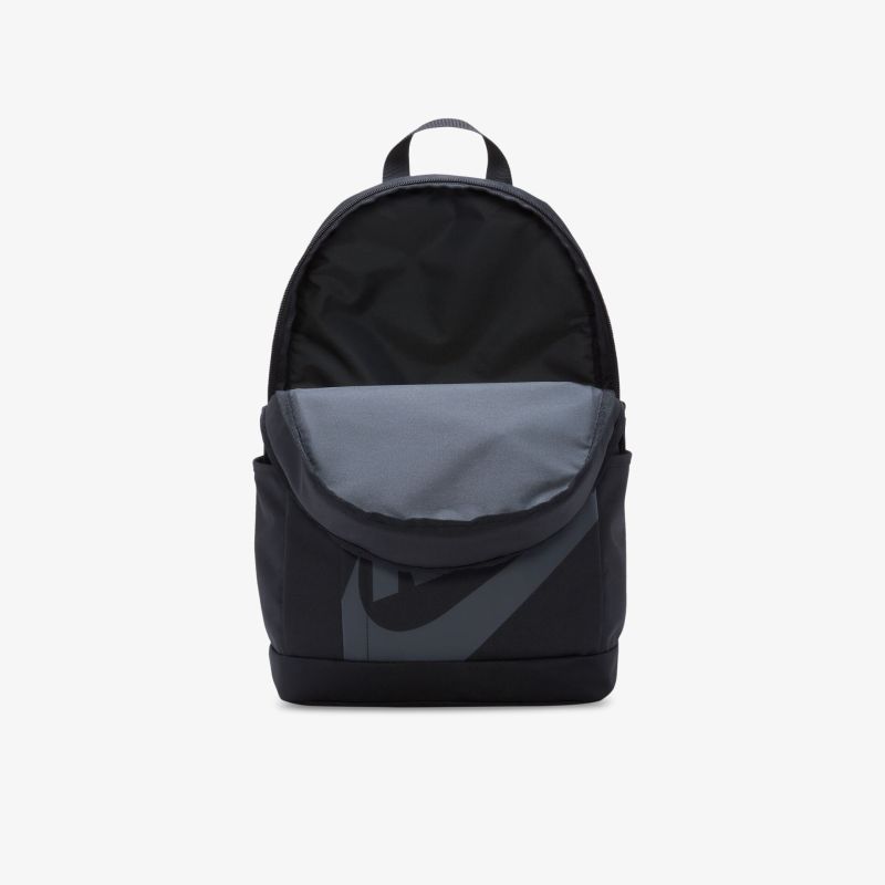 Moderner schwarzer Rucksack mit grauem Akzent, ideal für Alltag und Reisen, robust und geräumig