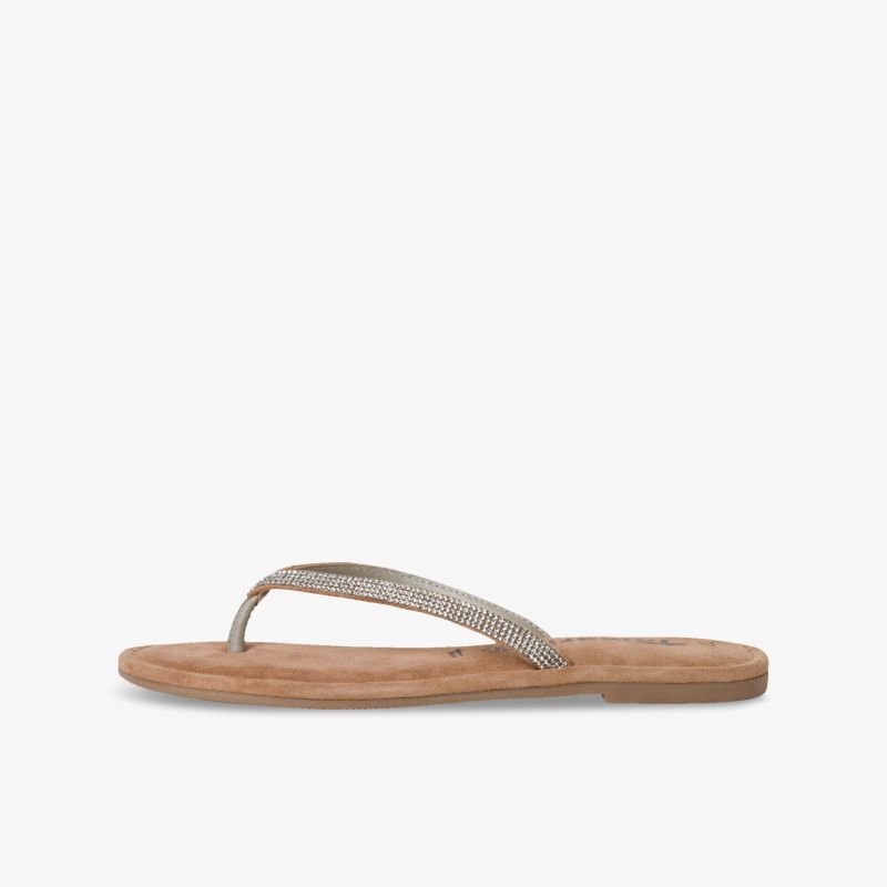 Leichter Flipflop mit flacher Sohle und flexiblem Riemen für hohen Tragekomfort und sommerliches Design