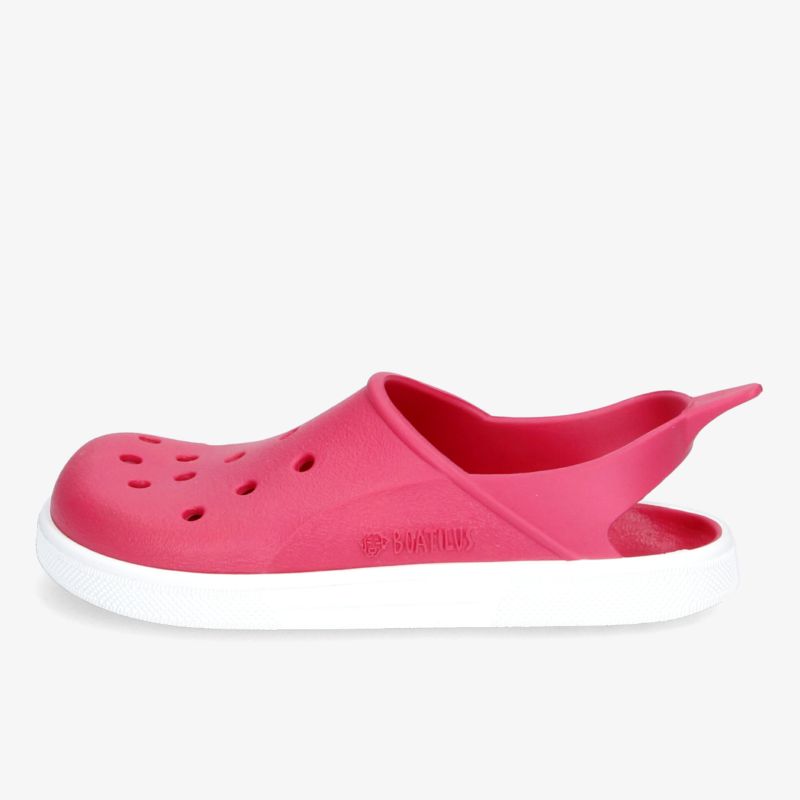 Bequeme rote Clogs mit rutschfester Sohle und atmungsaktivem Design für vielseitiges Freizeitvergnügen.
