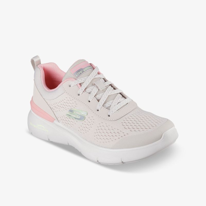 Leichter, atmungsaktiver Sneaker mit bequemer Passform, rutschfester Sohle und modernem Design in Rosa und Weiß
