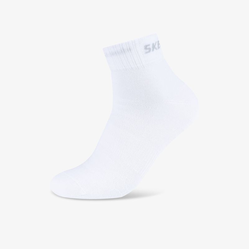 Weiße, knöchelhohe Socke mit atmungsaktivem und strapazierfähigem Material für maximalen Komfort.