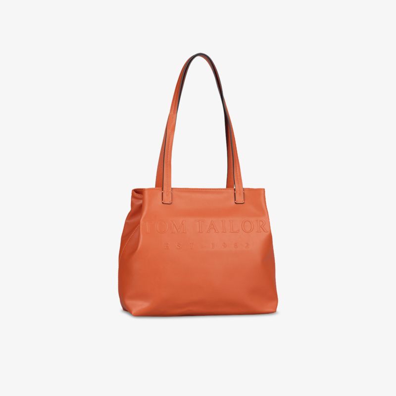 Elegante braune Handtasche mit geräumigem Hauptfach und langen Henkeln für vielseitige Tragemöglichkeiten.