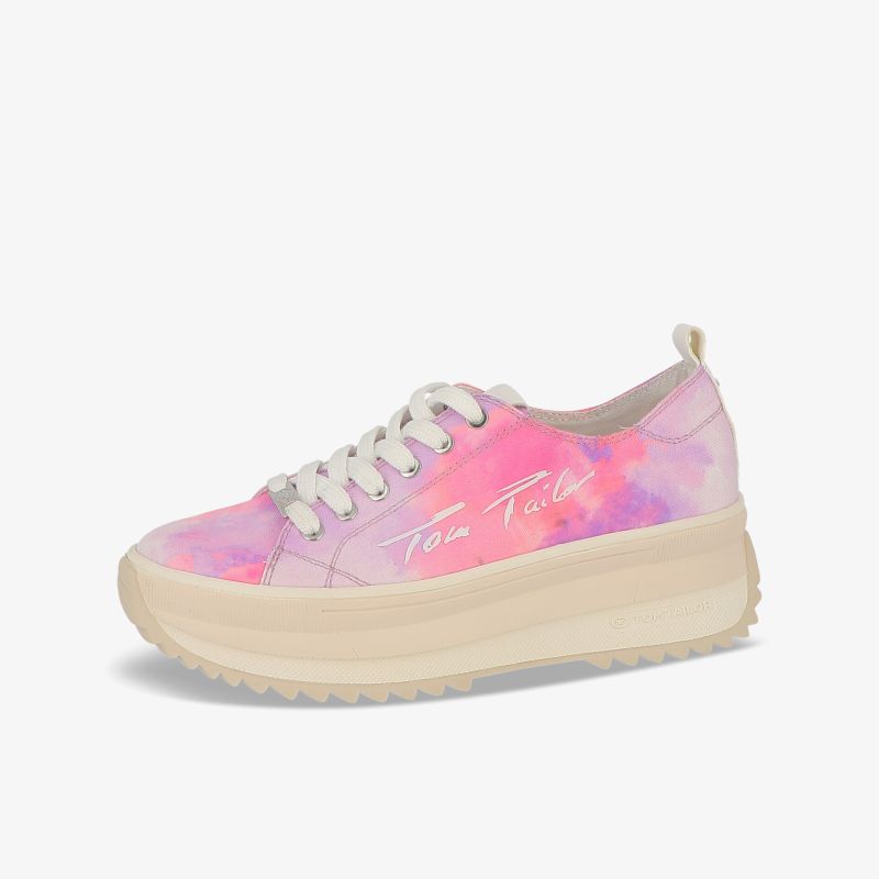 Trendige Sneakers mit farbenfrohem Design und bequemer Plateau-Sohle für stilvollen Komfort