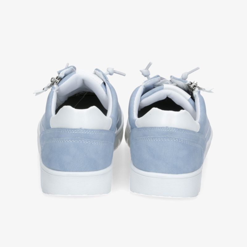 Robuste und komfortable Ledersneaker mit gepolstertem Schuhkragen und langlebiger Sohle, Rückansicht als Paar