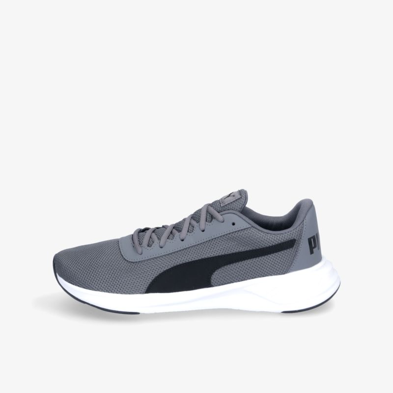 Grauer Sneaker mit sportlichem Design, komfortabel und atmungsaktiv, bietet eine bequeme Passform für alle Aktivitäten.