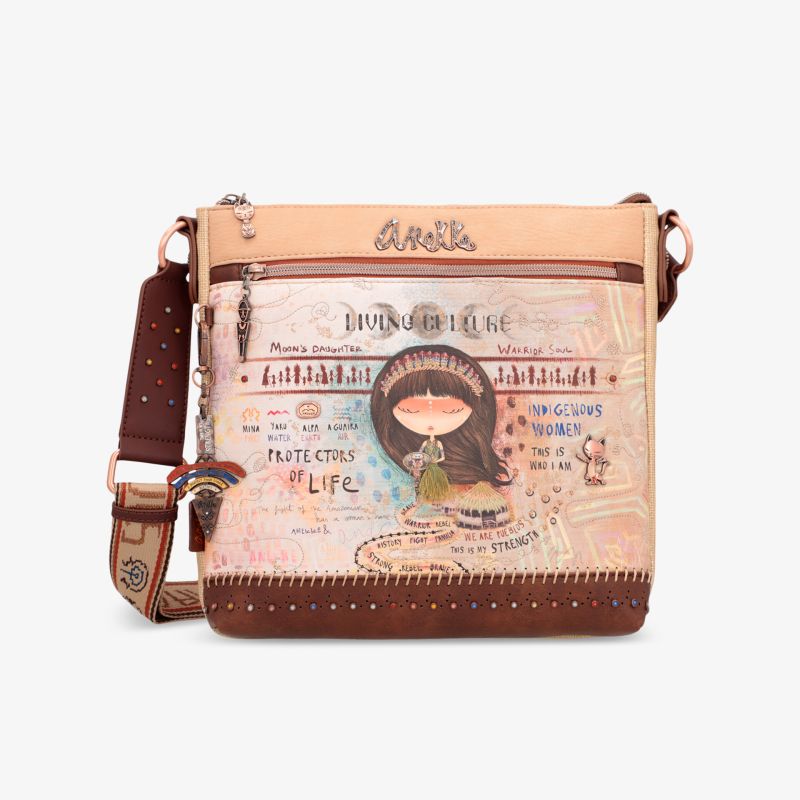 Elegante Schultertasche mit kreativem Design und praktischen Fächern für den täglichen Gebrauch.