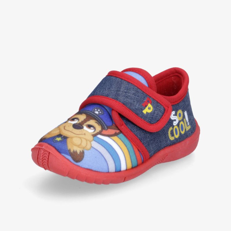 Weicher und bequemer bunter Kinderhausschuh mit rutschfester Sohle und niedlichem Motiv, leichter Klettverschluss