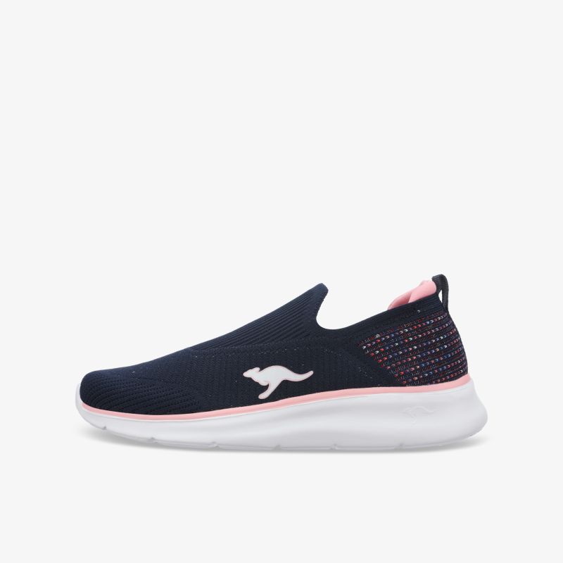 Blaue Slip-On Sneakers mit weißer Sohle, ideal für Komfort und Stil beim täglichen Tragen.