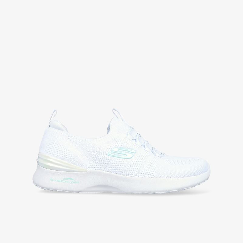 Leichter weißer Sneaker mit atmungsaktivem Material und gepolsterter Sohle für hohen Tragekomfort seitlich abgebildet