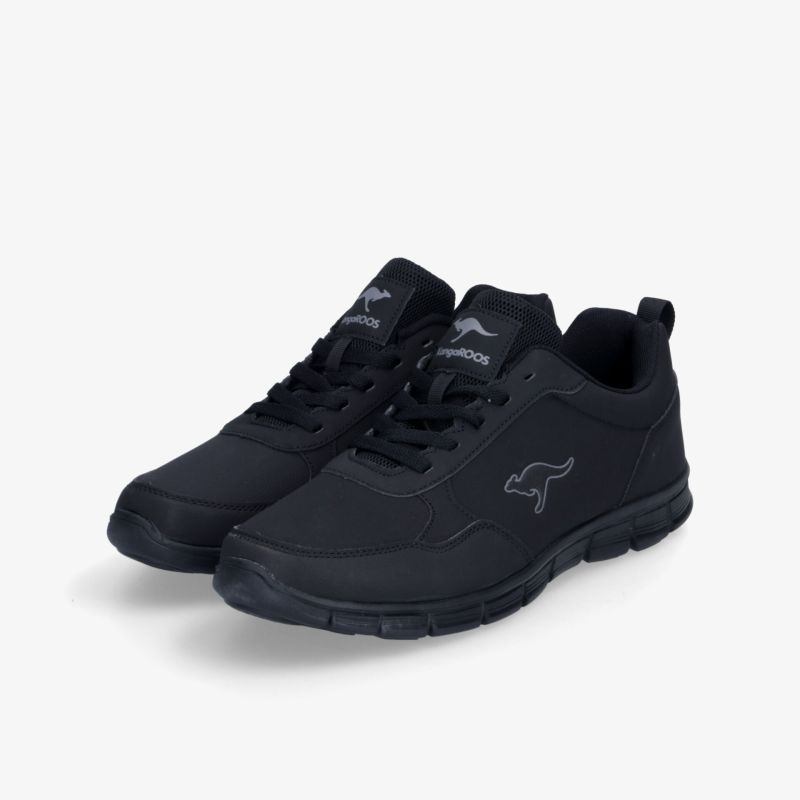 Sportliche schwarze Sneaker im Paar mit strapazierfähigem Material und gepolsterter Sohle für Komfort