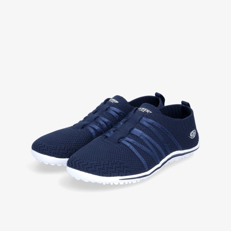 Bequeme, atmungsaktive blaue Sneakers mit modernem Design und leichter, flexibler Sohle.