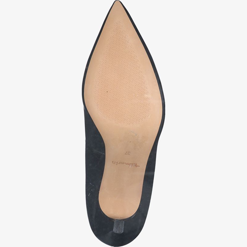 Elegante Ledersohle mit spitzem Absatz, ideal für einen stilvollen Auftritt und optimalen Halt.