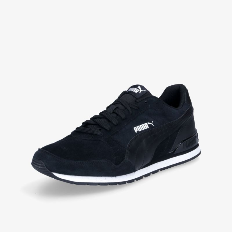 Schwarzer Sneaker mit klassischem Look und bequemem Design, ideal für Alltag und Freizeitaktivitäten.