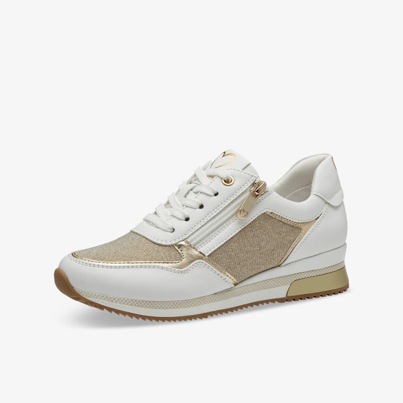 Sportlicher Sneaker in Weiß und Beige mit komfortabler Passform und rutschfester Sohle für vielseitigen Gebrauch
