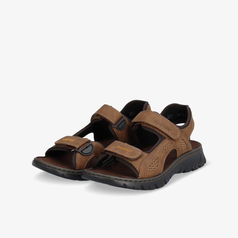 Braune Outdoor-Sandalen mit verstellbaren Riemen und rutschfester, flexibler Sohle, bequem und robust für vielseitigen Einsatz