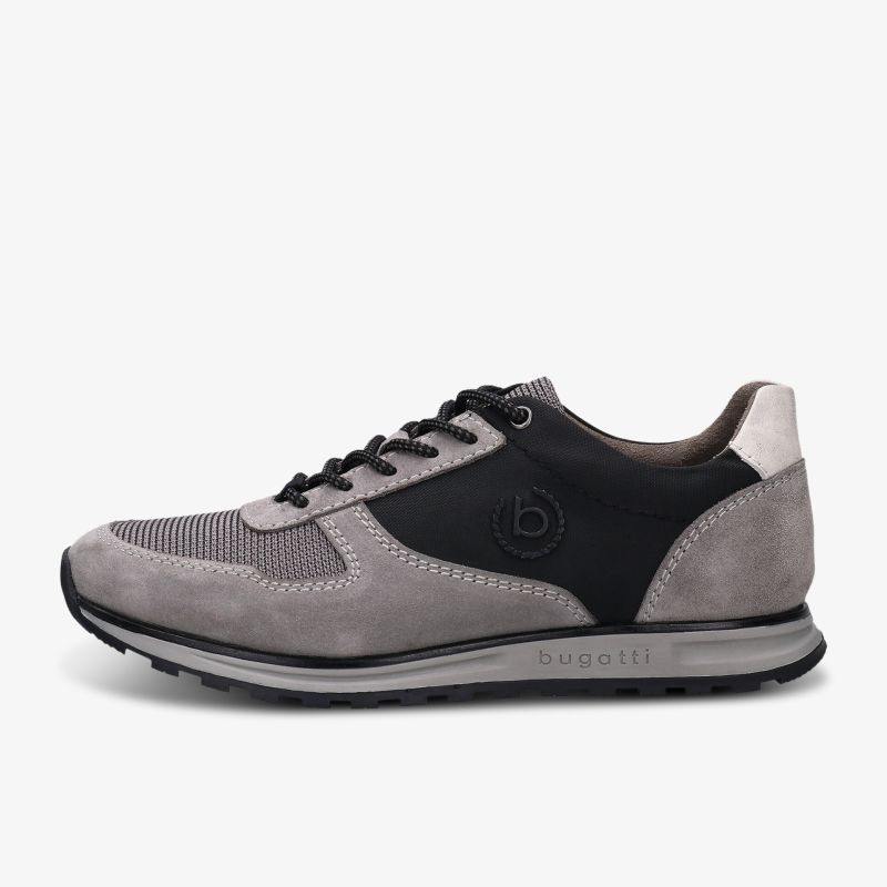 Moderner Sneaker in Grau und Schwarz mit strapazierfähiger Sohle und trendigem Design für jeden Anlass.