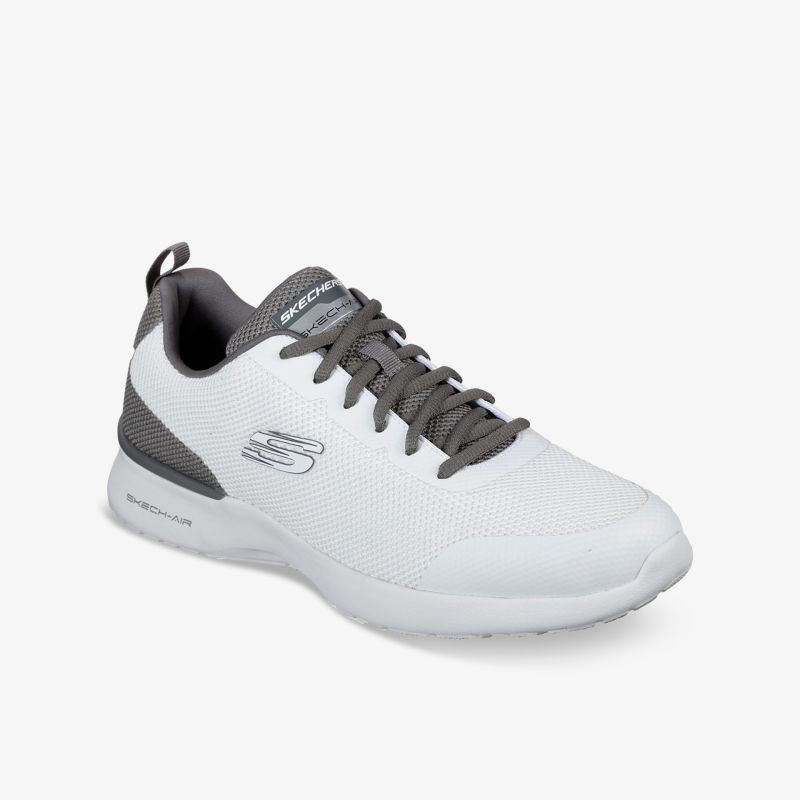 Stylish white sneaker with gray accents, offering comfort and performance for everyday activities.