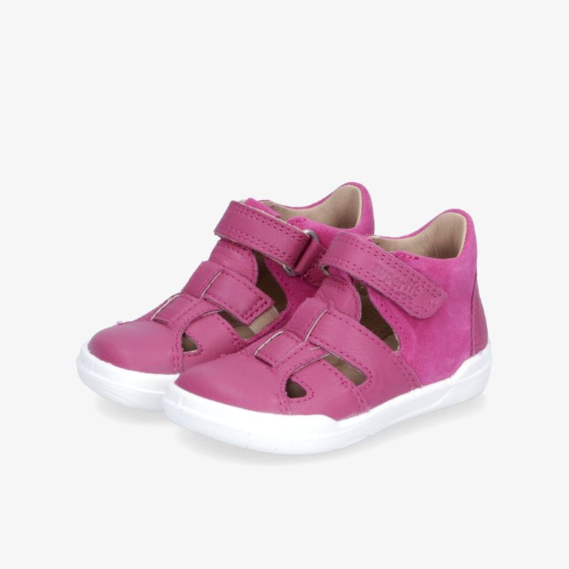 Sportliche pinke Sandalen mit zwei Klettverschlüssen, flexibler, leichter Schuh mit atmungsaktivem Design
