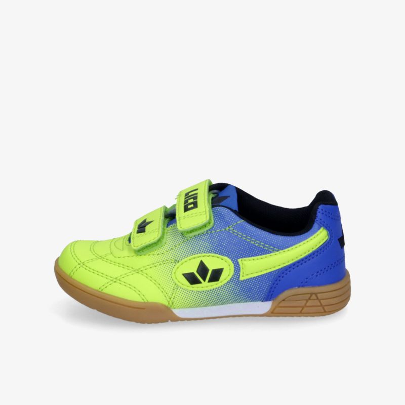 Leichter sportlicher Schuh in Neonfarben mit bequemem Klettverschluss und flexibler, rutschfester Sohle