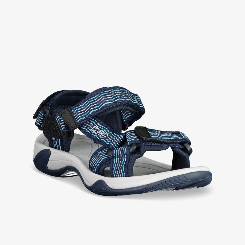 Bequeme blaue Sandalen mit verstellbaren Riemen und rutschfester Sohle im sportlichen Design.