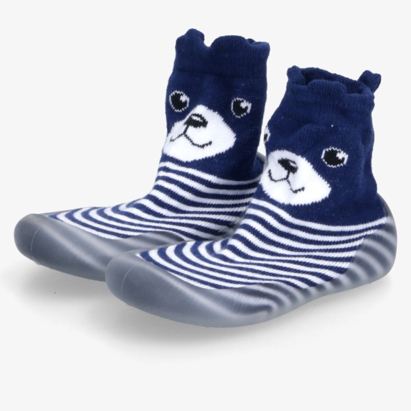 Weiche, rutschfeste Kindersocken mit flexiblem Schnitt und niedlichem Tiermotiv, ideal für Komfort und sicheren Halt