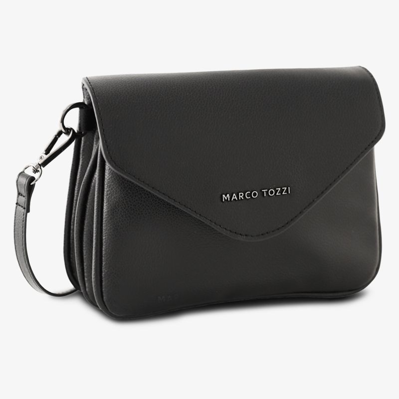 Elegante schwarze Umhängetasche von Marco Tozzi mit hochwertigem Material und modernem, kompaktem Design