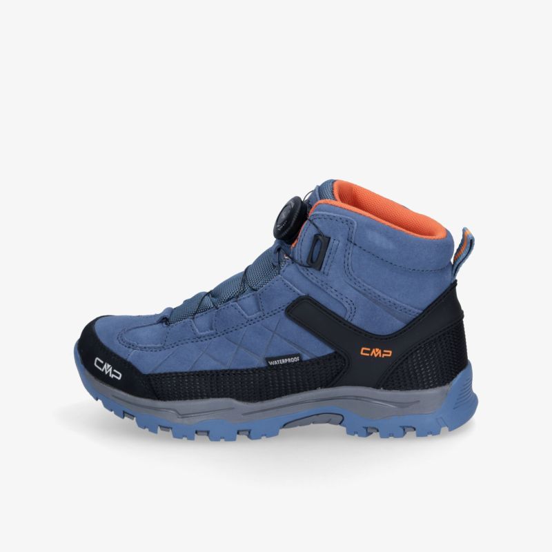 Blauer Wanderschuh mit stabiler Konstruktion, rutschfester Profilsohle und komfortabler Polsterung für sicheren Halt