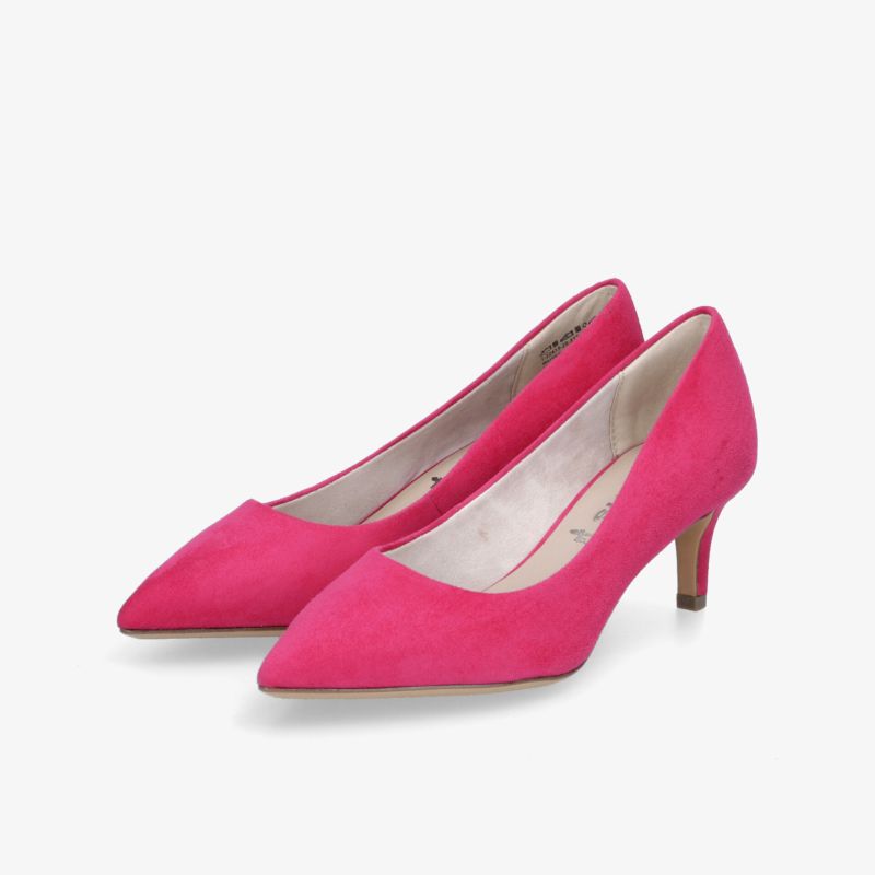 Elegante pinke Pumps mit spitzem Zehenbereich und komfortabler Passform für stilvolle Anlässe.
