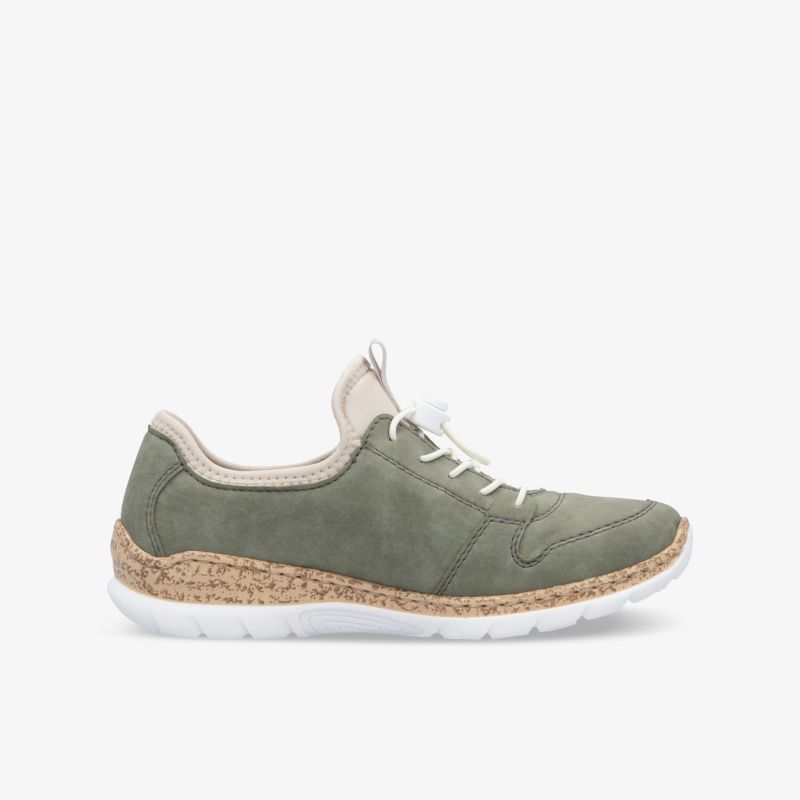 Leichter sportlicher Schuh mit flexibler Sohle und komfortablem Design in grün seitlich sichtbar