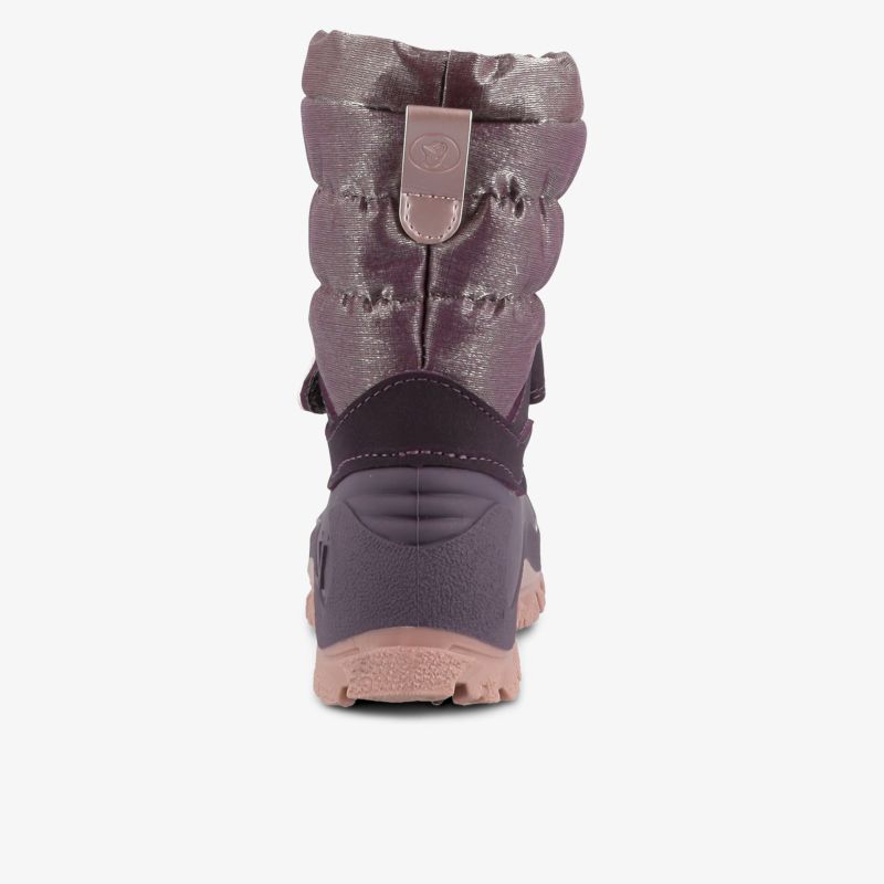 Rückansicht robuster wasserabweisender Outdoor-Stiefel mit gepolstertem Schaft und rutschfester Sohle