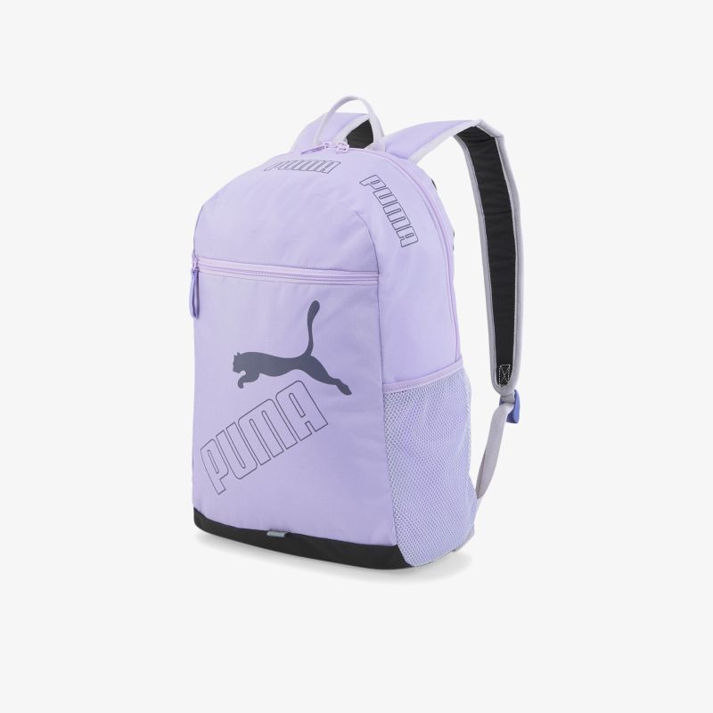 Lila Rucksack von Puma mit stilvollem Design, ideal für Alltag und Reisen, bietet hohen Tragekomfort und Stauraum.