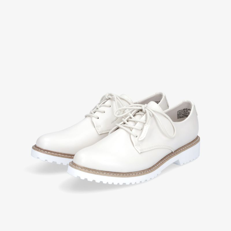 Elegante weiße Schnürschuhe mit rutschfesten Sohlen und modernem Design für stilvolle Anlässe.