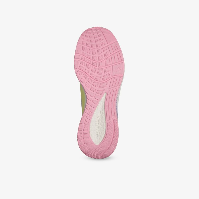 Rutschfeste pinke Schuhsohle mit komfortablem Profil und stoßdämpfender Struktur für optimalen Halt und Tragekomfort