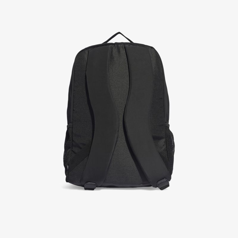 Schwarzer ergonomischer Rucksack mit gepolsterten Trägern für optimalen Komfort und hohe Funktionalität.