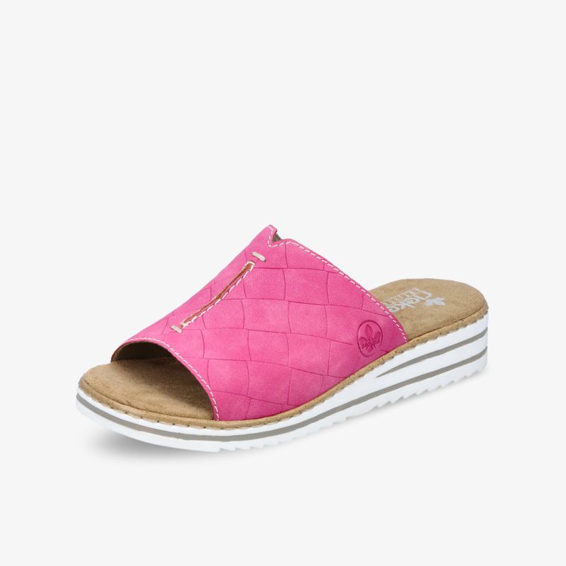 Modische pinke Sandale mit komfortabler Sohle, ideal für den Sommer. Gepolstert und stilvoll.