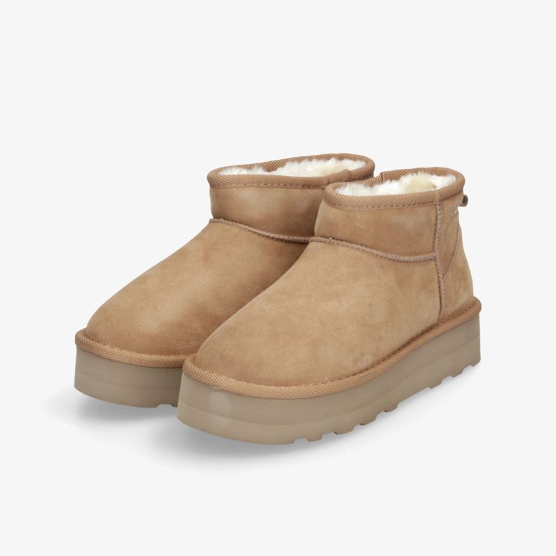Warme und bequeme braune Winterboots mit weichem Innenfutter und robuster Sohle für kalte Tage
