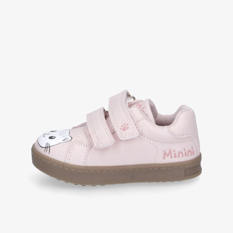 Leichter, bequemer Kinderschuh in Rosa mit verstellbaren Klettverschlüssen und rutschfester, flexibler Sohle