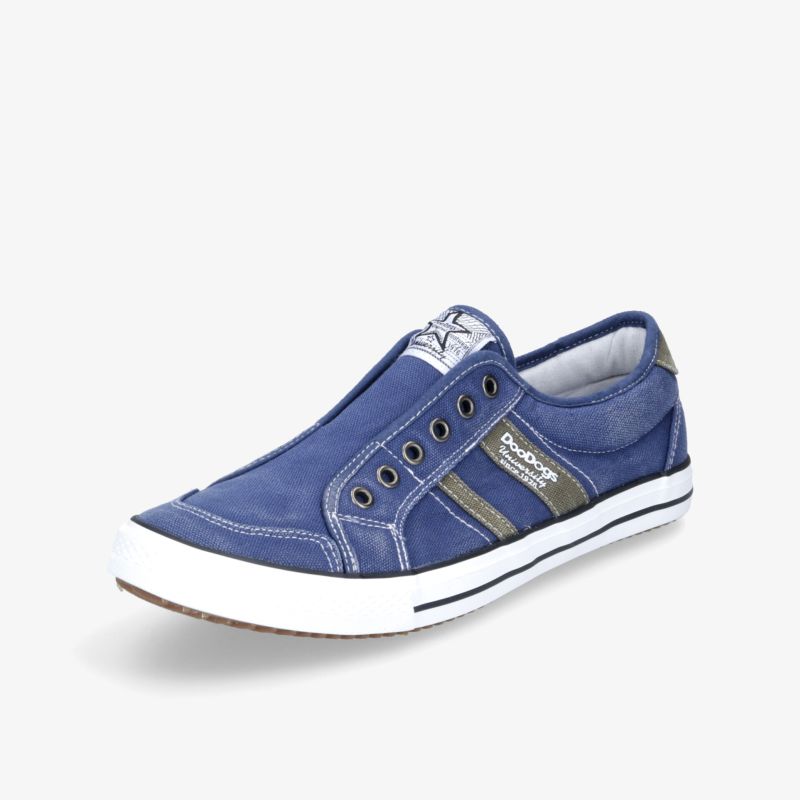 Bequemer, stilvoller Sneaker in Blau mit elastichem Einstieg und robustem Design für vielseitige Anlässe.