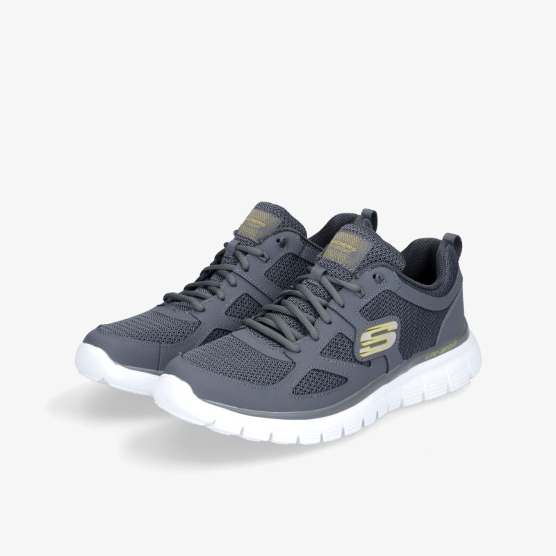 Sportliche graue Laufschuhe mit weißer, flexibler Sohle und atmungsaktivem Material, ideal für optimalen Tragekomfort