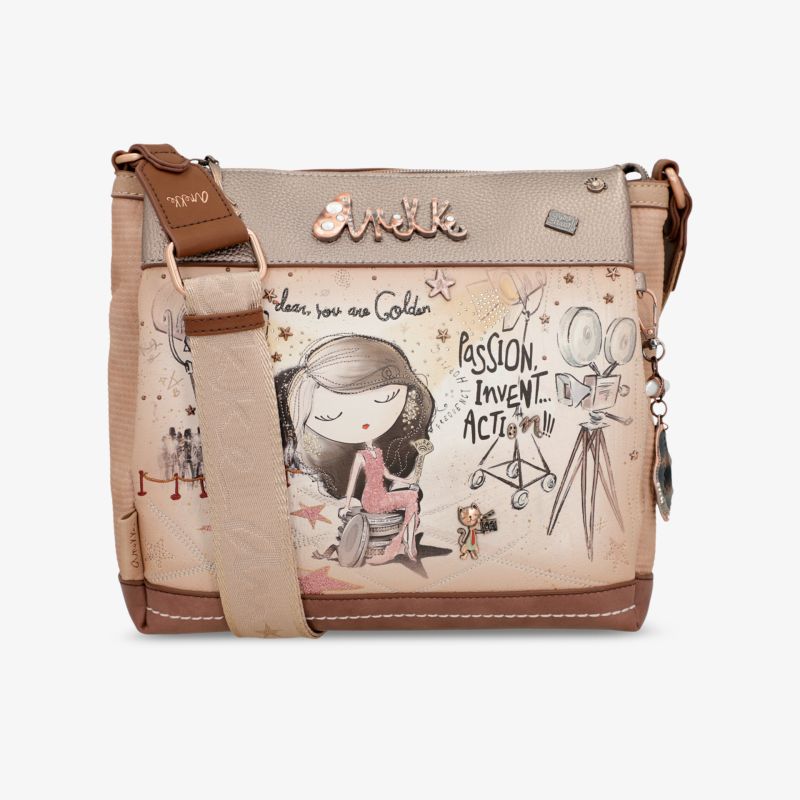 Leichte Tasche mit verstellbarem Schultergurt und kreativer Illustration, praktische Größe und robuste Verarbeitung