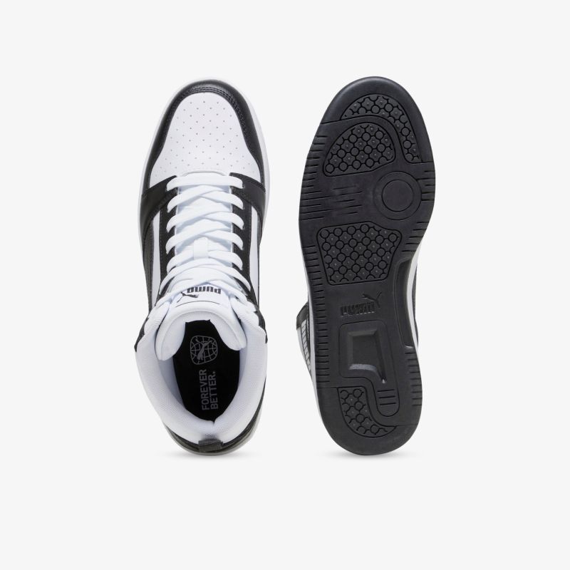 Hochwertige schwarze und weiße Sneaker mit Schnürsenkeln und rutschfester Sohle für optimalen Tragekomfort.