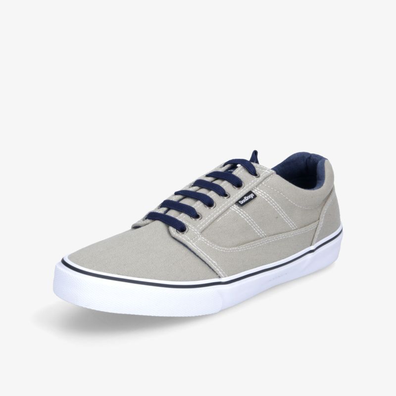 Grauer Sneaker mit rutschfester Sohle, bequemer Passform und sportlichem Design, seitliche Ansicht