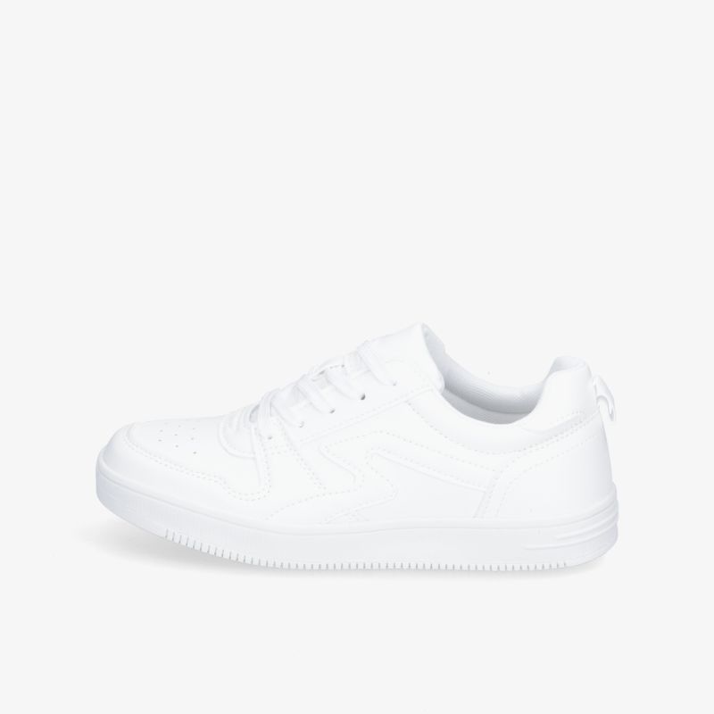 Weiße Sneakers mit klassischem Design und bequemer Passform, ideal für einen modernen und sportlichen Look.