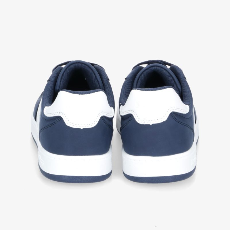 Eleganter Sneaker in Blau-Weiß von hinten. Perfekter Halt und Komfort für vielseitigen Einsatz im Alltag. 