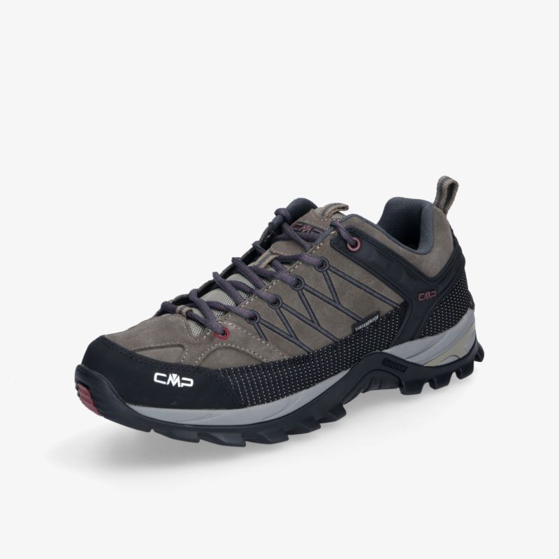 Robuster grauer Wanderschuh mit rutschfester Sohle, bequemer Passform und verstärkter Zehenkappe