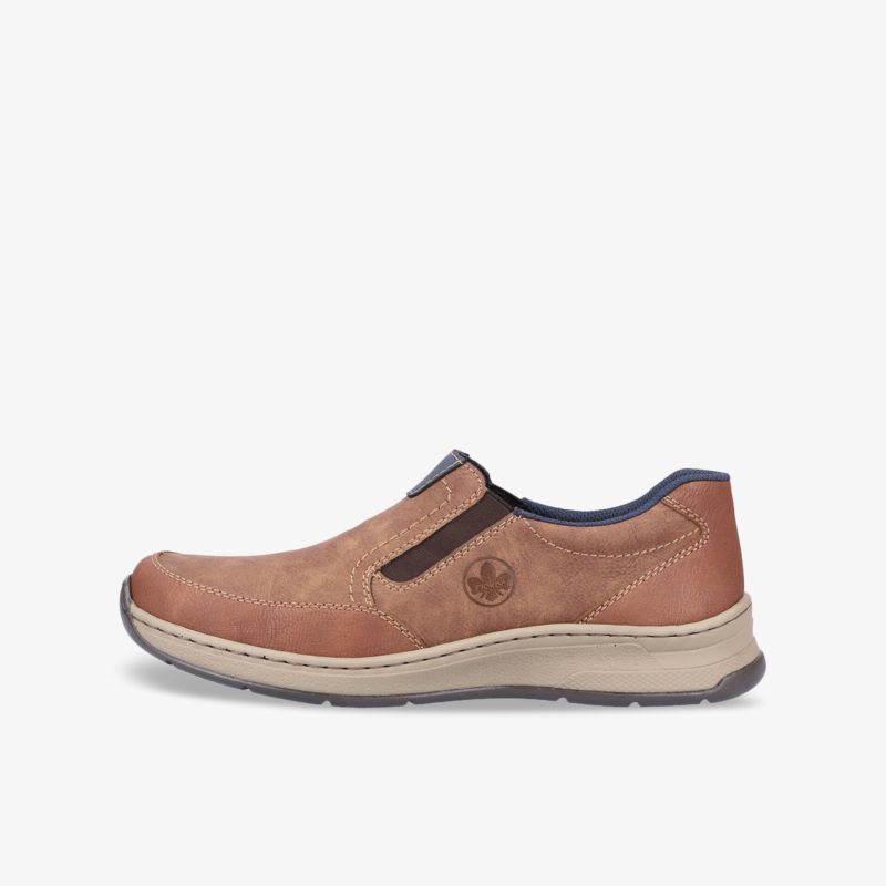 Eleganter brauner Slipper mit rutschfester Sohle, ideal für stilvollen Komfort im Alltag.