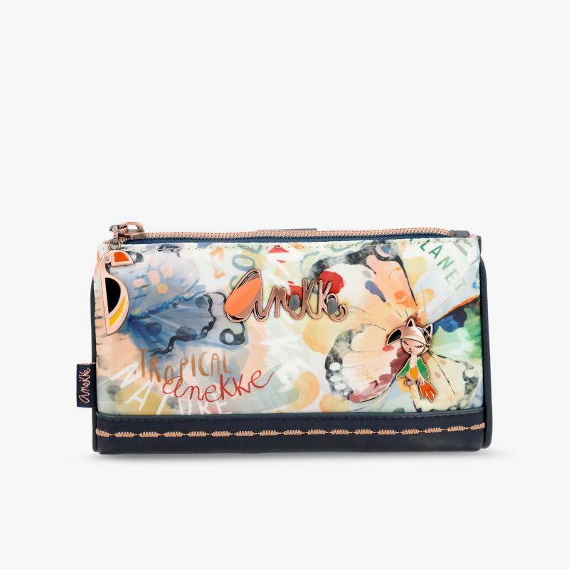 Elegante Geldbörse mit Schmetterlingsmuster und modernem Design, kompakt und stilvoll für den täglichen Gebrauch.