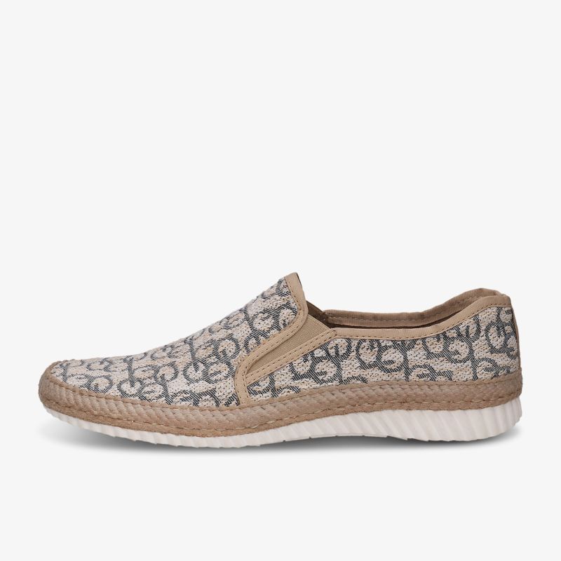 Eleganter Slip-On-Schuh mit Muster, bequemer Sitz und rutschfeste Sohle für vielseitigen Einsatz.
