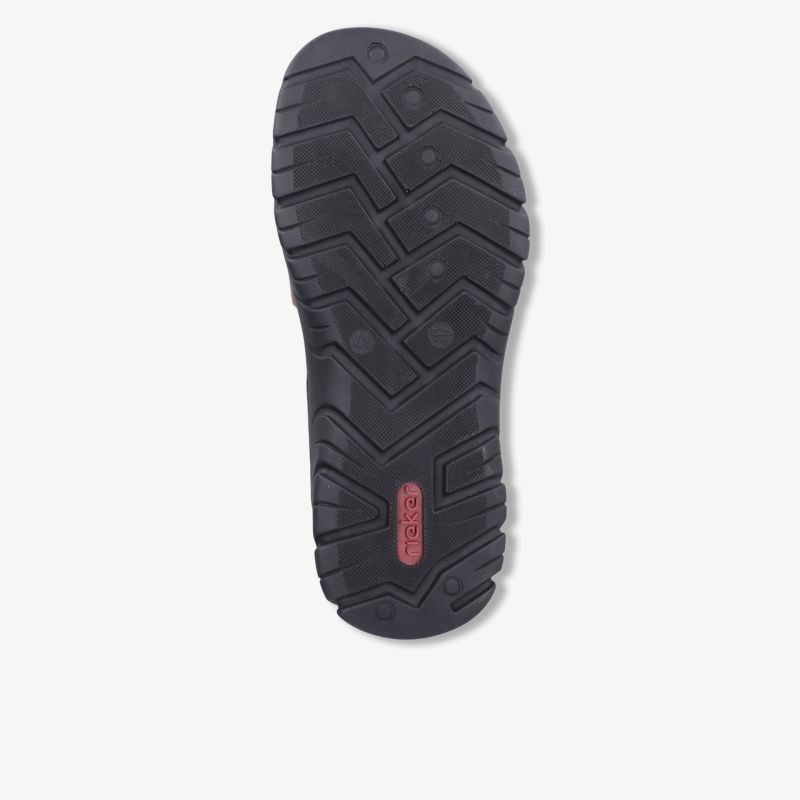 Robuste schwarze Schuhsohle mit rutschfestem Profil für optimalen Halt und Langlebigkeit