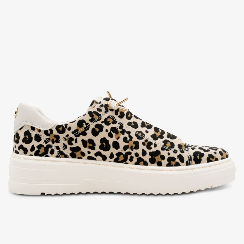 Leichter Sneaker mit trendigem Leopardenmuster, bequeme Passform und robuster, profilierter Sohle